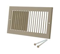 PATIKIL 4" x 10" Duct Opening Vent Cover, Toe Kick Vent Cover HVAC Toe Space Register Grille Return Air Grilles for Home Ceiling Wall Floor, Brown-Outer Size: 5.4" x 11.4"