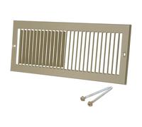 PATIKIL 4" x 14" Duct Opening Vent Cover, Toe Kick Vent Cover HVAC Toe Space Register Grille Return Air Grilles for Home Ceiling Wall Floor, Brown-Outer Size: 5.4" x 15.4"