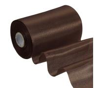 PATIKIL 4" x 22 Yards Satin Ribbon Roll,Gift Wrapping Ribbon,Dark Brown | for Cutting Ceremony Kit Grand Opening Car Bow Chair Sash DIY Sewing Craft Wedding Party Decoration