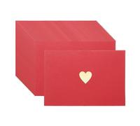 PATIKIL 4 x 3 Inch Mini Card Envelopes, 20Pcs Cute Envelopes Holder with Heart Pattern for Birthday Weddings Favors Business Greeting Cards, Red