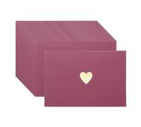 PATIKIL 4 x 3 Inch Mini Card Envelopes, 20Pcs Cute Envelopes Holder with Heart Pattern for Birthday Weddings Favors Business Greeting Cards, Purple Red