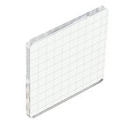 PATIKIL 4" x 4" Acrylic Stamp Block, Clear Stamping Block with Grid Lines Decorative Mounting Blocks Square for Scrapbooking DIY Crafts Card Making