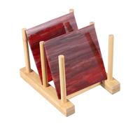 PATIKIL 4 x 4 Inch Transparent Stained Glass Sheets, 2 Sheets Art Mosaic Glass Variety Pack Tiles for Crafts Art Projects Supplies, Dark Red