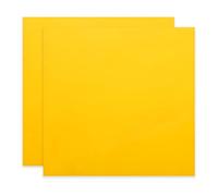 PATIKIL 4 x 4 Inch Transparent Stained Glass Sheets, 2 Sheets Mosaic Glass Variety Pack Tiles for Art Supplies Crafts Projects, Lemon Yellow