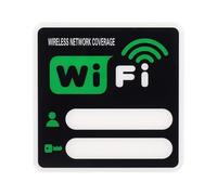 PATIKIL 4" x 4" Wifi Password Sign, 1 Pcs Acrylic WiFi Sign Self Adhesive Writable Free Network Service Notice Board for Guest Room Host Home Office Hotel Restaurant Cafe, Green