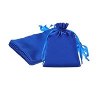 PATIKIL 4 x 6 Inch Satin Bags with Drawstring, 3 Pcs Silk Drawstring Gift Bags Wedding Favor Pouch for Jewelry Candy Christmas Party Graduation Birthday Easter, Dark Blue