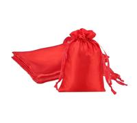 PATIKIL 4 x 6 Inch Satin Bags with Drawstring, 3 Pcs Silk Drawstring Gift Bags Wedding Favor Pouch for Jewelry Candy Christmas Party Graduation Birthday Easter, Red