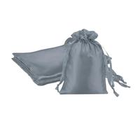 PATIKIL 4 x 6 Inch Satin Bags with Drawstring, 3 Pcs Silk Drawstring Gift Bags Wedding Favor Pouch for Jewelry Candy Christmas Party Graduation Birthday Easter, Gray