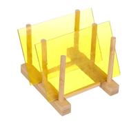 PATIKIL 4 x 6 Inch Transparent Stained Glass Sheets, 2 Sheets Art Mosaic Glass Variety Pack Tiles for Crafts Art Projects Supplies, Bright Yellow