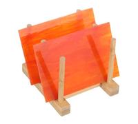 PATIKIL 4 x 6 Inch Transparent Stained Glass Sheets, 2 Sheets Art Mosaic Glass Variety Pack Tiles for Crafts Art Projects Supplies, Watermelon Red