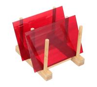 PATIKIL 4 x 6 Inch Transparent Stained Glass Sheets, 2 Sheets Art Mosaic Glass Variety Pack Tiles for Crafts Art Projects Supplies, Red