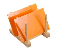 PATIKIL 4 x 6 Inch Transparent Stained Glass Sheets, 2 Sheets Art Mosaic Glass Variety Pack Tiles for Crafts Art Projects Supplies, Orange-Red