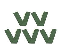 PATIKIL 4' x 6" Sand Bag for Flooding, 5 Pack Long Canvas Sandbags Thickened Water barriers for Flooding with Binding Elastic Band for Door Flood Control, Green