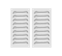 PATIKIL 4 x 8 Inch 304 Stainless Steel Vent Cover, 2 Pack Screen Air Grille Ventilation Cover HVAC Louvered Grill for Home Kitchen Fireplace Bathroom Wall Ceiling, Silver Tone