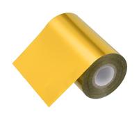 PATIKIL 4" x400Ft Hot Stamping Foil Paper, Heat Transfer Hot Stamping Paper Foil Roll for Leather DIY Logo Decor Craft Gift Package Scrapbook Card, Gold Tone