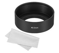 PATIKIL 40.5mm Lens Hood, Standard Focus Frosted Surface Anti-reflective Inside Hood with Cleaning Cloth for Camera Lens, Black for Nikon, for Fujifilm, for Pentax, for Leica