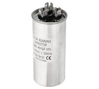 PATIKIL 40/5uF 40+5MFD 370-440V AC Capacitor, 1Pcs CBB65 Motor Start Capacitors Dual Round Run Capacitor for Air Conditioner or Heat Pump Condenser Straight Cool