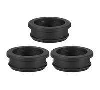 PATIKIL 40.6mm / 1-5/8 Inch Drill Hole,1-3/8 Inch ID Rubber Grommets, 3Pcs Top Hat Grommet for Wiring Eyelet Ring Gasket Automotive Firewall Cable Hole Plugs Wires Protection, Black