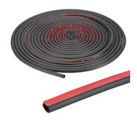 PATIKIL 40 ft D Shape Rubber Seal Strip, 3/8" Self-Adhesive EPDM Rubber Door Weather Stripping for Boat, RV, Auto, Truck, Marine, Garage Doors/Window, Black/Red