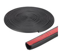 PATIKIL 40 ft D Shape Rubber Seal Strip, Self-Adhesive EPDM Rubber Door Weather Stripping for Boat, RV, Auto, Truck, Marine, Garage Doors/Window, W: 5/9", H: 1/2", Black/Red
