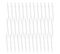 PATIKIL 40 Pcs Loose-Leaf Paper Binding Clamps, Transparent White Plastic Paper Organizers Notebook Fasteners Reusable Prong Binder Clip for Home Office File Report Chart Documents