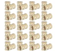 PATIKIL 40 Pcs Threaded Inserts Heat Set, M5x10x7mm Female Brass Metric Knurled Insert Set Embedment Nut for Plastic 3D Printing Components