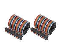 PATIKIL 40 Pins IDC Connector Flat Ribbon Cable 2.54 mm Pitch Length 1000 mm Wide 50 Mm, 2 Pcs Dual Row Data Cable Female to Female for IDE Drive Printer Industrial DIY Electronics