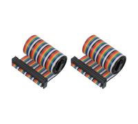 PATIKIL 40 Pins IDC Connector Flat Ribbon Cable 2.54 mm Pitch Length 500 mm Wide 50 Mm, 2 Pcs Dual Row Data Cable Female to Female for IDE Drive Printer Industrial DIY Electronics