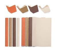 PATIKIL 40"x16" Bookbinding Cloth, 4Pcs Book Cover Bookbinding Repair Cloth Book Binding Cloth for Bookbinding Book Arts Sewing DIY Craft, Dark Brown/Brown/Orange/Beige