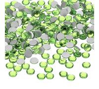 PATIKIL 400Pcs SS30 Round Flatback Crystal 6.3-6.5mm Glass Rhinestones Gems Diamonds for DIY Crafts Clothes Shoes Nail Art Decoration, Light Green