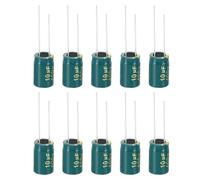 PATIKIL 400V 10uF Electrolytic Capacitors, 10Pcs 10x17mm Aluminum High Frequency Electrolytic Capacitors for TV, LCD Monitor, Refrigerator, Circuit Boards, Green