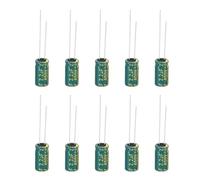 PATIKIL 400V 2.2uF Electrolytic Capacitors, 10Pcs 6x12mm Aluminum High Frequency Electrolytic Capacitors for TV, LCD Monitor, Refrigerator, Circuit Boards, Green
