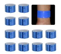 PATIKIL 40cm Reflective Bands, 12pcs Reflective Arm Bands Straps Wrist Reflective Running Gear Long Safety Reflective Straps Bracelets High Visibility for Night Walking Bicycle, Blue