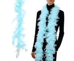 PATIKIL 40g 2 Yards Feather Boa, Costume Turkey Chandelle Feathers Boa for Crafting Dancing Wedding Party Dress Up Christmas Decoration, Sky Blue