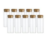 PATIKIL 40ml Test Tubes, 15pcs 3.15x1.18in Glass Clear Flat Bottom Test Tube Containers with Cork Stopper for Bead Party Candy Bath Salt Storage Scientific Experiment Plant Propagation