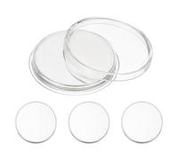 PATIKIL 40mm Blank Coins for Engraving, 4pcs Coin Blanks Laser Engraving Blanks Custom Challenge Coins Metal Disc Tags Circle Round Stamping Plate, Mirror, Silver Tone