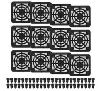 PATIKIL 40mm Fan Filter Grill, 12 Pcs Plastic Ventilation Dustproof Grill Covers Cooling Ventilator with Screws for Industry Workshop Computer Case Refrigerators Air Conditioning, Black