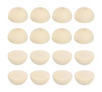 PATIKIL 40mm Half Wood Beads, 25 Pack Unfinished Natural Wooden Beads Round Split Wood Balls for Craft Art Ornaments Painting, Brown