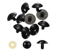 PATIKIL 40mm Safety Eyes, 20 Pcs Plastic Craft Eyes with Protective Film Safety Eyes with Washers for Stuffed Animals Crochet Toys Dolls DIY Craft Making, Black