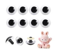 PATIKIL 40mm Safety Eyes, 26Pcs Realistic Doll Crocheting Safety Eyes with Washers for Decor Crochet Accessories Dolls Craft Halloween, Black