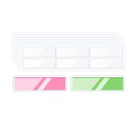 PATIKIL 40Pcs Label Holders Adhesive Label Pockets, 4x0.8inch Index Card Pockets Card Tag Holder for Note Card Storage Bin Bookshelf Mailbox, Clear