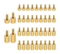 PATIKIL 40pcs M2.5 Male to Female Self-Tapping Hex Standoffs Spacers Pillars, Brass Motherboard Standoffs Copper 4 Size