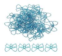 PATIKIL 40pcs Paper Clip, Butterfly Shape Paper Clip Small Cute Rust-Proof Metal Strong Durable Bulk for Office Home, 30mm, Blue