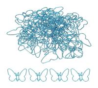 PATIKIL 40pcs Paper Clip, Butterfly Shape Paper Clip Small Cute Rust-Proof Metal Strong Durable Bulk for Office Home, 37mm, Blue