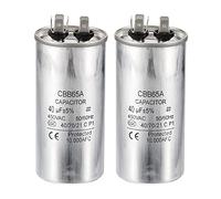 PATIKIL 40uF 40MDF 450V AC Fan Start Capacitor,2Pcs CBB65 Circular Run Capacitor for AC Motor Run Air Conditioner Cool Heat Pump Condenser Straight