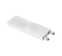 PATIKIL 40x120x12mm Aluminum Water Cooling Block, Liquid Cooler Plate Heat Sink Systems Water Cooled Exchanger for Computer CPU Graphics Radiator Semiconductor Refrigeration, Silver