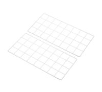 PATIKIL 40x20cm Wire Grid Panel, 2 Pack Board Photo Pictures Memo Display Grid Panels Hanging Organizer Wall Decorative Panel for Home Office Wedding, White