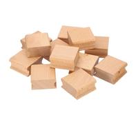 PATIKIL 40x40mm Blank Wood Rubber Stamp Mounts, 24 Pack Wooden Rubber Stamp Handle Hard Wooden Blocks for Stamp Making DIY Crafting Style 2, Brown