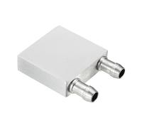PATIKIL 40x40x12mm Aluminum Water Cooling Block, Liquid Cooler Plate Heat Sink Systems Water Cooled Exchanger for Computer CPU Graphics Radiator Semiconductor Refrigeration, Silver