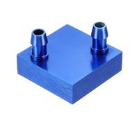 PATIKIL 40x40x13mm Aluminum Water Cooling Block, Liquid Cooler Plate Heat Sink Systems Water Cooled Exchanger for Computer CPU Graphics Radiator Semiconductor Refrigeration, Blue